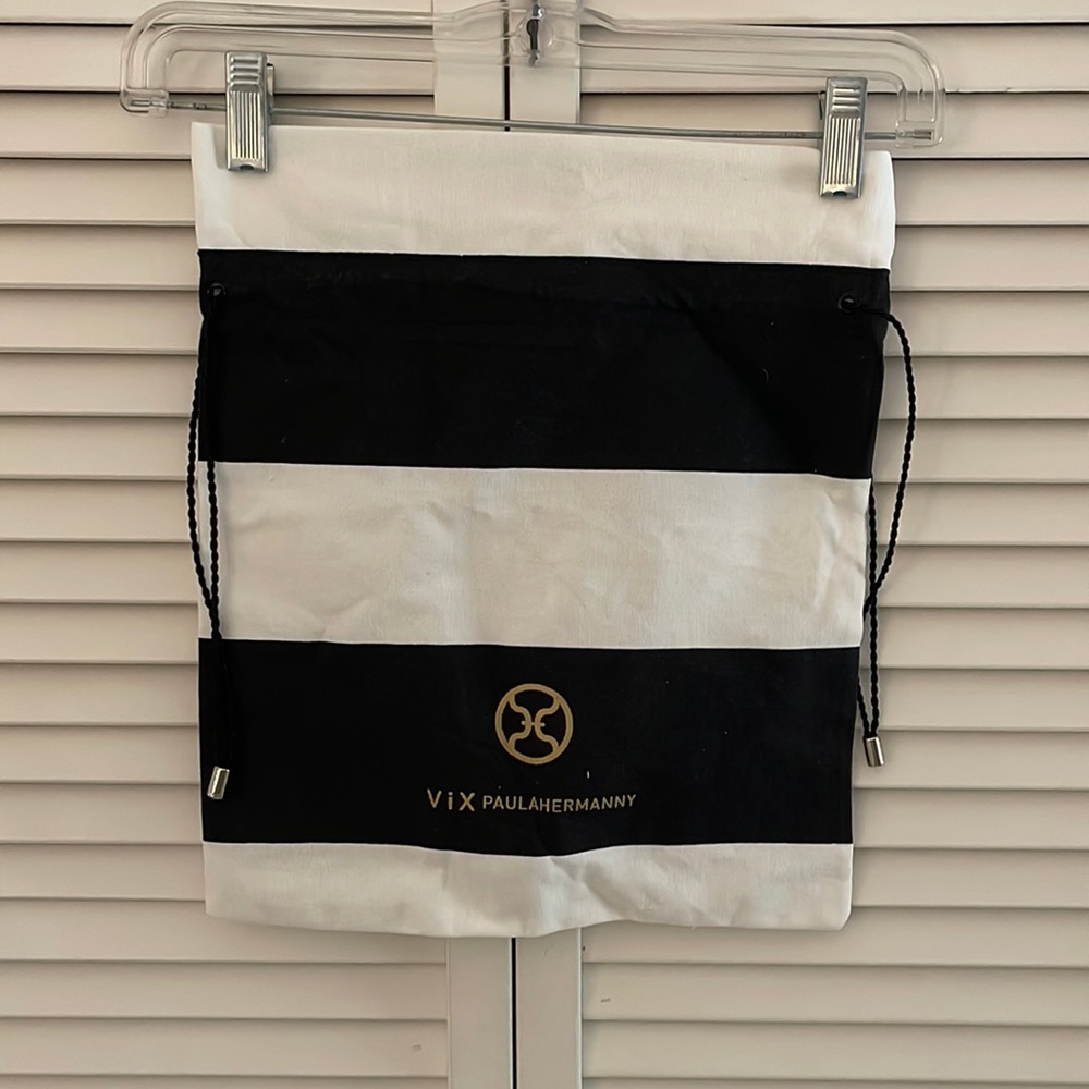 Vix Paula Hermanny swimwear striped Drawstring beach bag NEW WITHOUT TAGS